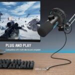 FIFINE K658 USB Dynamic Cardioid Podcast Microphone With A Live Monitoring, Gain Control, Mute Button - Image 3